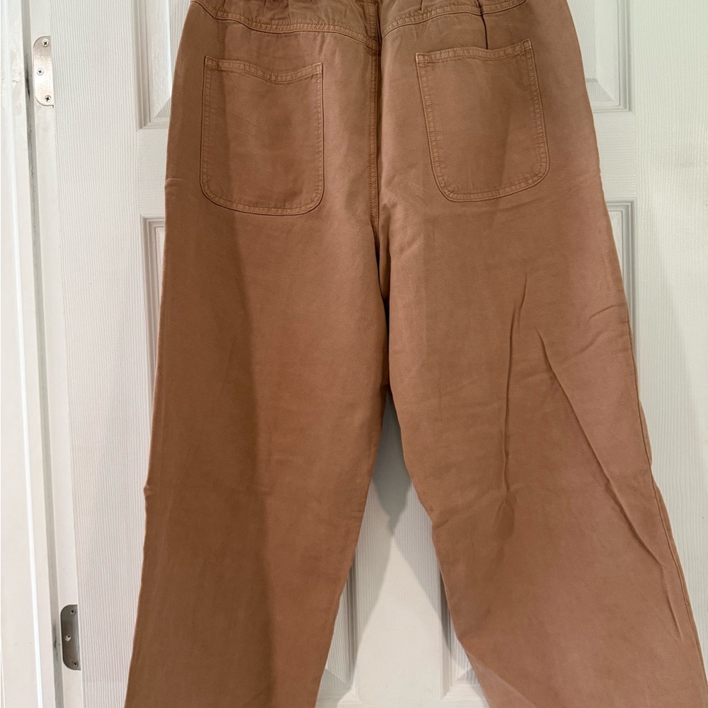 Aerie Light Brown Textured Pants - Picture 4 of 5